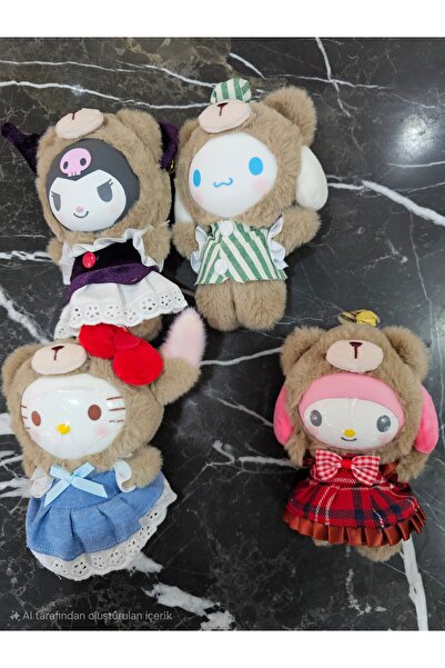 Meyra Accessories Sanrio kawaii Hello Kitty lüx büyük boy peluş oyuncak anahtarlık 17cm sevimli gün sevgili hediyesi