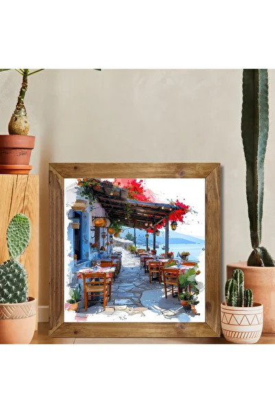 woodhomeworks One Piece Real Wooden Framed Kitchen Decor Table Square