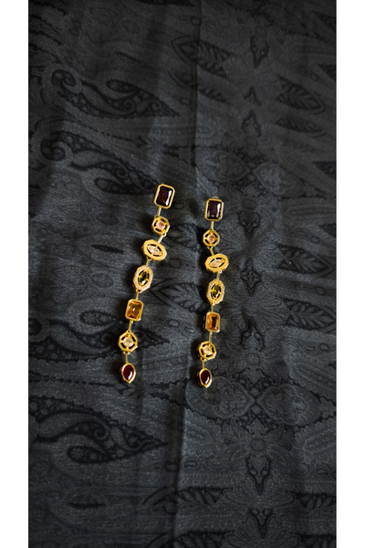 javielle elements of gold - gold renkli element küpe