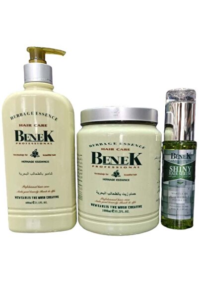 benek شامبو مجموعة الأعشاب البحرية 600 مل، قناع 1000 مل، وسيروم 80 مل