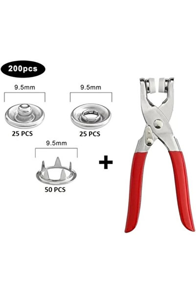 Genel Markalar 9.5 mm Metal Çıtçıt El Pensesi Seti – Gömlek, Bebek Kıyafetleri, Elbise, Ceket, Yelek ve