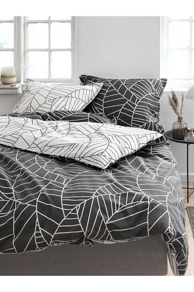 OEM Bed linen+percale sheet PAULA 200x220 white/gray