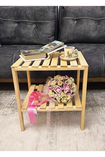 Taata Dizayn Ahşap Sehpa Komidin 35x35x40