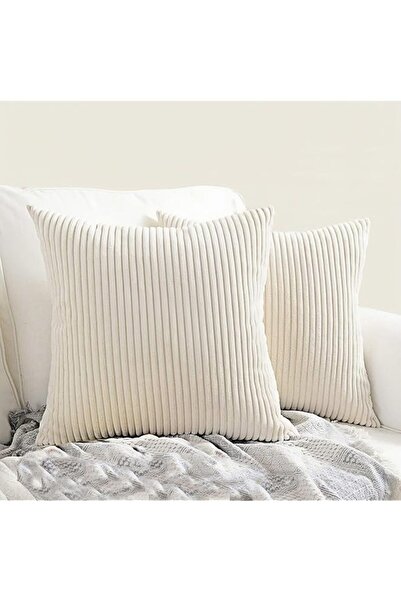 Generic أغطية الوسائد، عبوة من قطعتين، غطاء وسادة مربع مزخرف ناعم من قماش مخم...