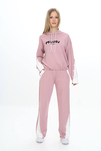 Dalikda Κοριτσίστικο 100% βαμβακερό κουκούλα με λεπτομέρεια στο κάτω μέρος και το επάνω μέρος της φόρμας-179