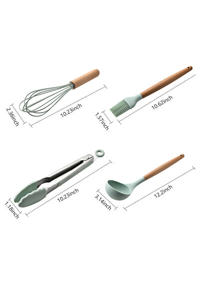 Raffine 10-Piece Cooking Utensils Kitchen Set Mint Green