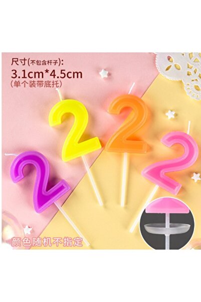 Flippy Cake Candle, number 2, Flippy, Random Color