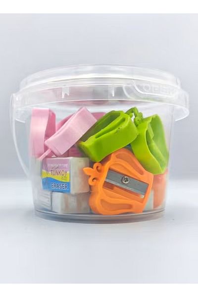 Aroma Colorful Sharpener & Eraser Set (20 Pieces) - Portable & Durable School
