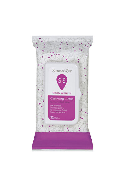 Summer's Eve سمر ايفي مناديل للمنطقة الحساسة للبشرة الحساسة جدا | Simply Sensitive ا32 قطعه