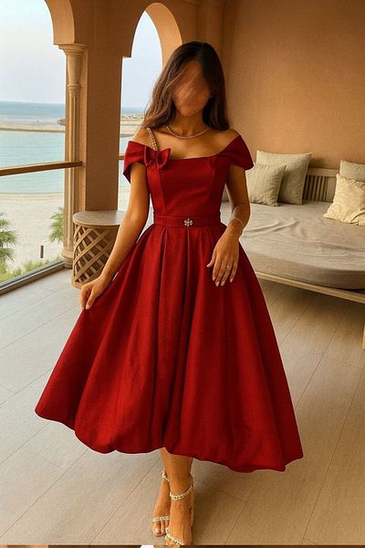 4YOU Red bow dress