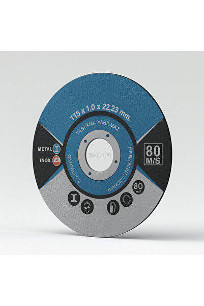 Badem10 Kesme Diski 115x1,0x22,23 Mm İnce Metal Kesici Taş Disk Spiral Demir ...