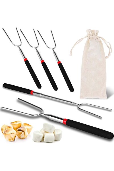 Generic KASTWAVE Set of 5 Marshmallow Roasting Sticks - Telescoping Smores Skewers for Fire Pits, Campfires