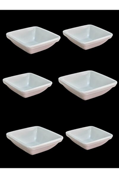 BİODATA 6 Adet Melamin Kare Sosluk 7x2.5 cm | Sos ve Meze Kabı