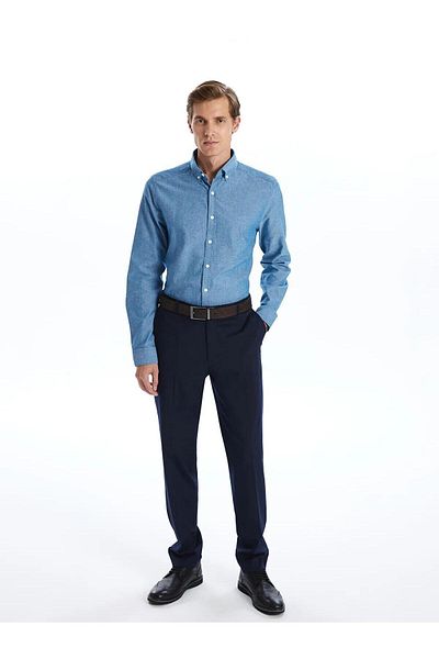 LC Waikiki Lcwaikiki Slim Fit Long Sleeve Oxford Men's Shirt (W5)
