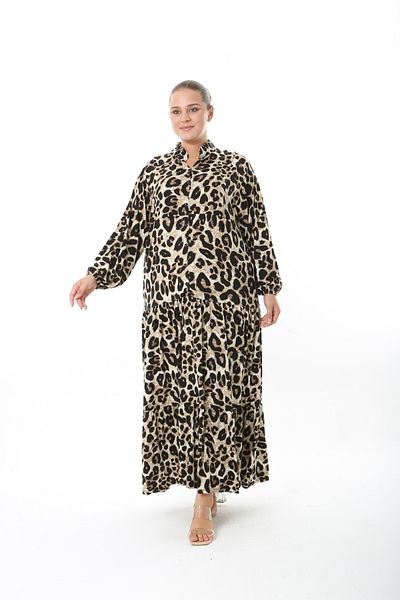 XL Modam Women's Lycra Viscose Plus Size Buttoned Dress
