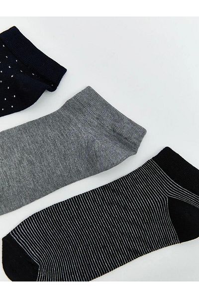 LC Waikiki Lcw Accessories Mixed Patterned Bamboo Men's Booties Socks 5-Piece (W5)