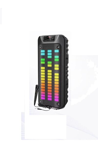 Başkenttekno 1852 Taşınabilir Rgb Ledli Bluetooth Hoparlör Usb-tf Siyah