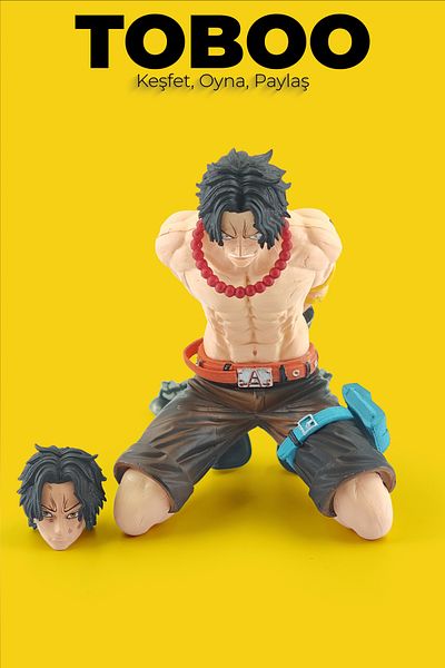 shop One Piece Anime Figure - Portgas D. Ace |   Chain & Kneeling 13 cm |   Collection Figure