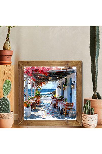woodhomeworks One Piece Real Wooden Framed Decor Table Square