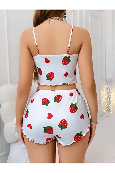 Lüx Wood RUSELİN 13905 KADIN FANTAZI DESANLI PAMUKLI PIJAMA