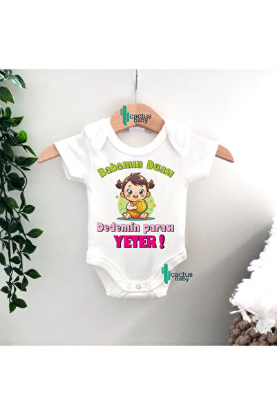 CACTUS COLLECTION Dad and Grandpa Written Baby Bodysuit 100% Cotton Baby Girl