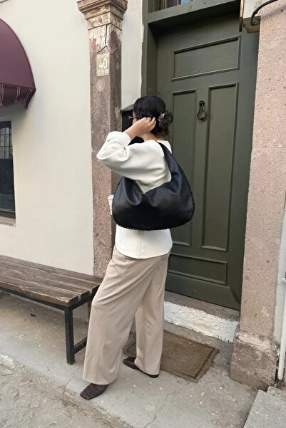 LEONAS Retro Braided Large Women's Hand and Shoulder Bag Vienna St0008