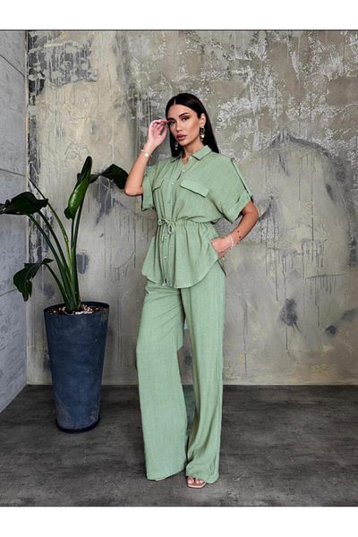 ONE WAY FASHION Cool Linen Cotton Set