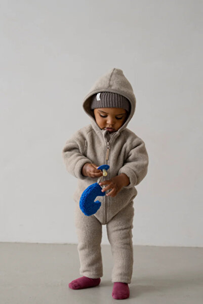 vivimade Bebek Çocuk Teddy Moon Emzik Askısı Saks Klipsli