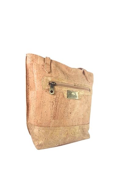 IBU Cork - Shoulder bag made of cork with golden inserts