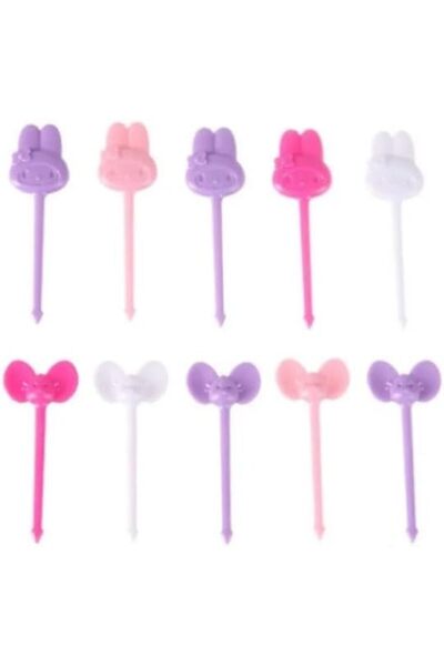 Snack Attack SA Unicorn Food Picks for Kids – 6 Pcs Mini Toddler Fruit Forks, Cute Bento Lunch Box Accessories,