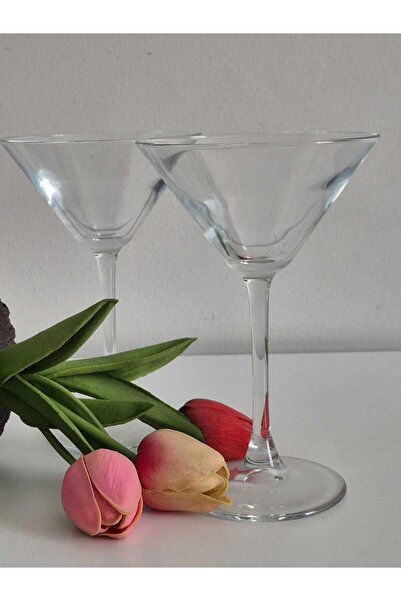 Eşya Dünyası Set of 2 Glass Martini Glasses – Cocktail and Presentation Glasses