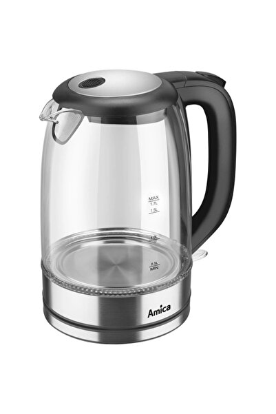 AMICA Fierbator de apa KD 2050G, 1.7 l, 2200 W, Sticla (Inox)