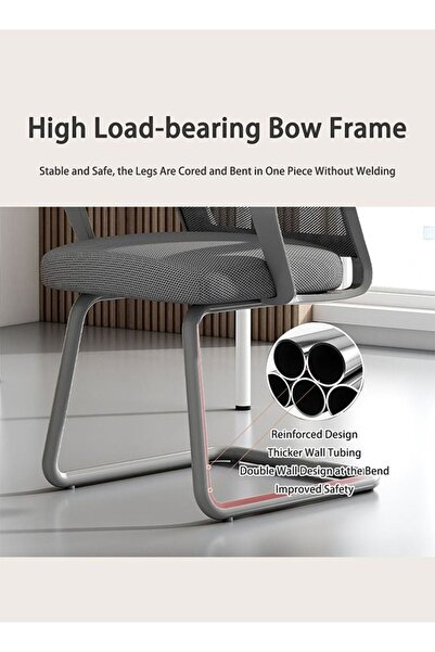 Yelajoy Ergonomic Office Chairs,Breathable Mesh Desk Chair Non-Adjustable Seat Height Computer Chair,Black