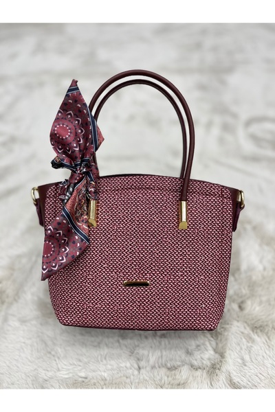 Genel Markalar Pembe Kadın Hasır Milas El Ve Omuz Çantası