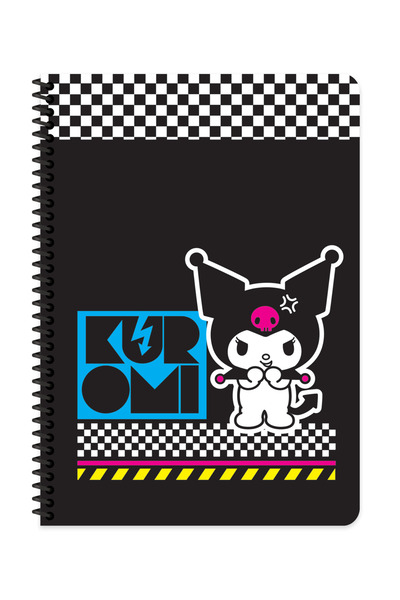 KESKİN COLOR Licensed Kuromi A4 80 Sheets Lined Cardboard Cover Spiral Notebook