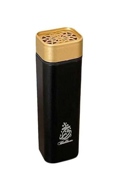 Generic BORTONY Portable Bakhoor Incense Burner Black/Gold 13x3.5x3cm