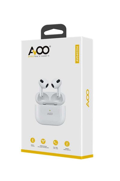 AVOO Mega Evo Bluetooth Earbuds (3rd Generation) with Wireless Charging Case