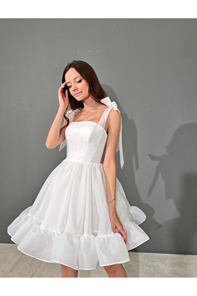 ABAD.HANDMADE Saten After party gelinlik elbise