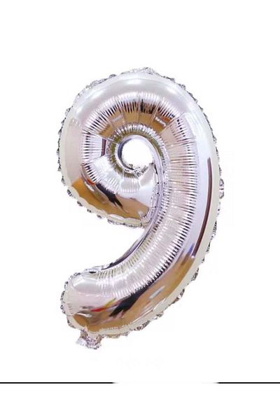 Generic Little Lolo Number 9 Foil Balloon – Large 40 Inch – Gold or Silver