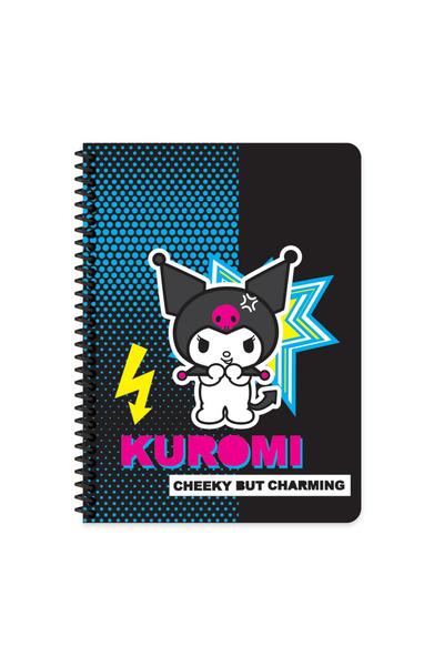 KESKİN COLOR Licensed Kuromi A4 80 Sheets Lined Cardboard Cover Spiral Notebook