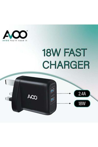 AVOO 18W Dual Port Wall Charger