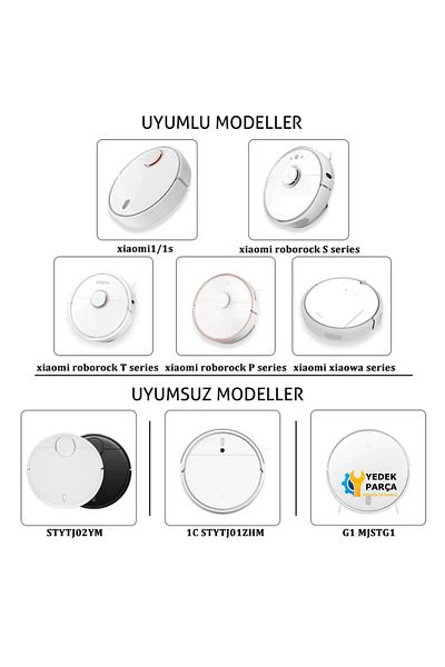 Ozba Ticaret For Xiaomi Robot Vacuum Cleaner Accessory Set 15 Pieces for Mi Robot S50 S51 S52 S55 S5 Max S6