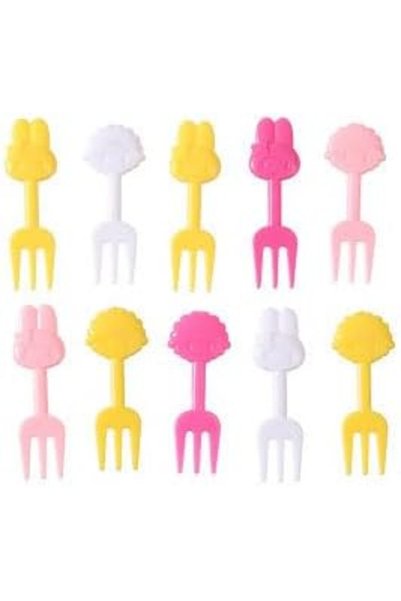 Snack Attack SA Unicorn Food Picks for Kids – 6 Pcs Mini Toddler Fruit Forks, Cute Bento Lunch Box Accessories,