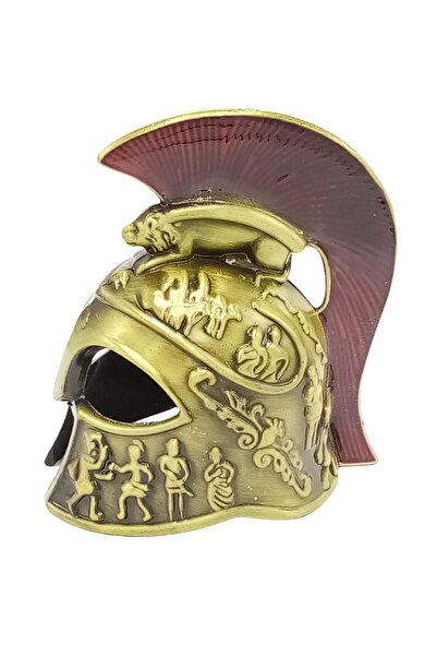 Dünyadan Hediyeler Metal Gold Leonidas Sparta Helmet Figurine 10 cm