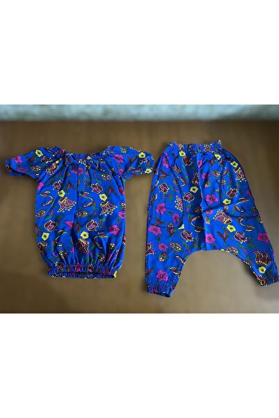 MODA Дівчачий комплект з еластичною талією та квітковим візерунком