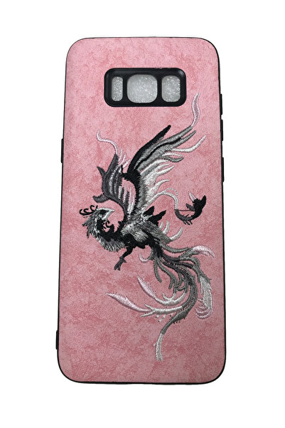 OEM Husă compatibilă cu Samsung Galaxy S8, Phoenix brodat pe imitație de piel...