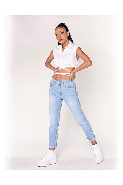 Nina Carter Mom Fit Nina Carter women's jeans light blue P189-6