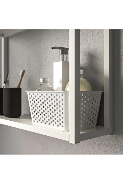 IKEA 2 Adet Plastik Sepet 15x20x10 Cm Düzenleme Kutusu Düzenleyici Kutu Beyaz...