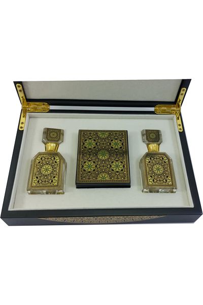 Generic Customizable Luxury OEM logo MDF Wood Box Perfume with Pure Copper