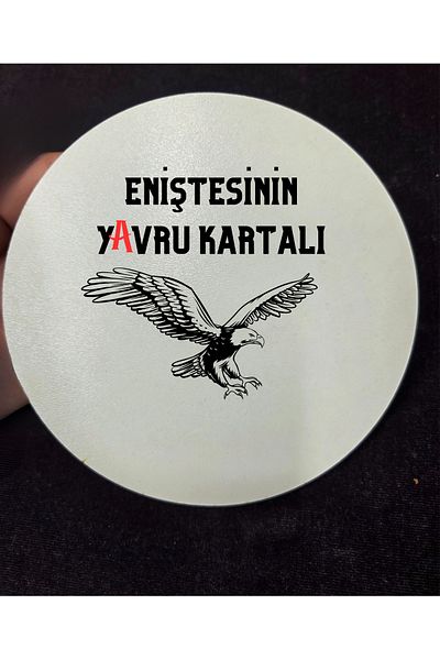 lupi Temali Eni̇şte Written Wooden Door Decoration